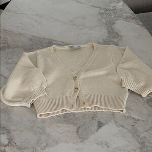 Zara Cream Women's Cardigan